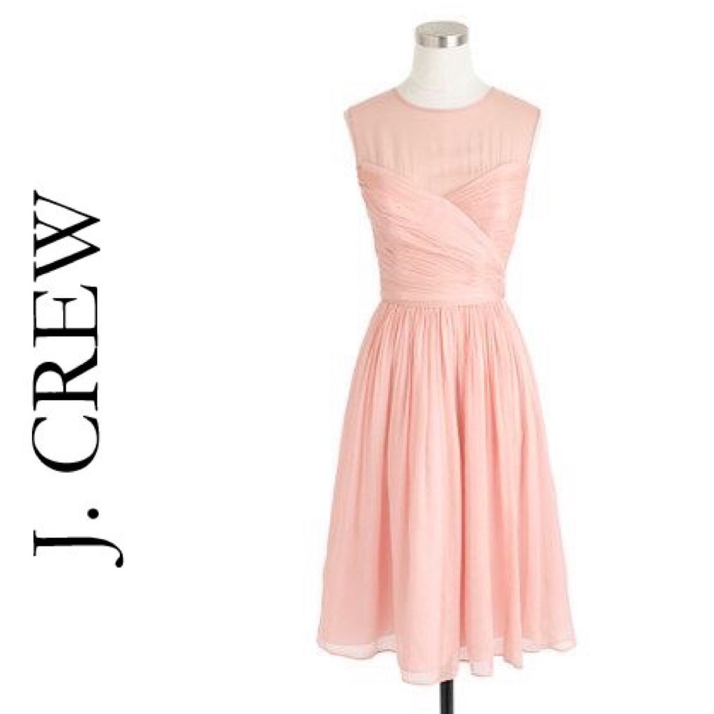 J Crew Petite Clara Dress Silk Chiffon